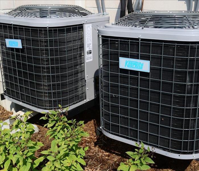 HVAC systems on the ground level