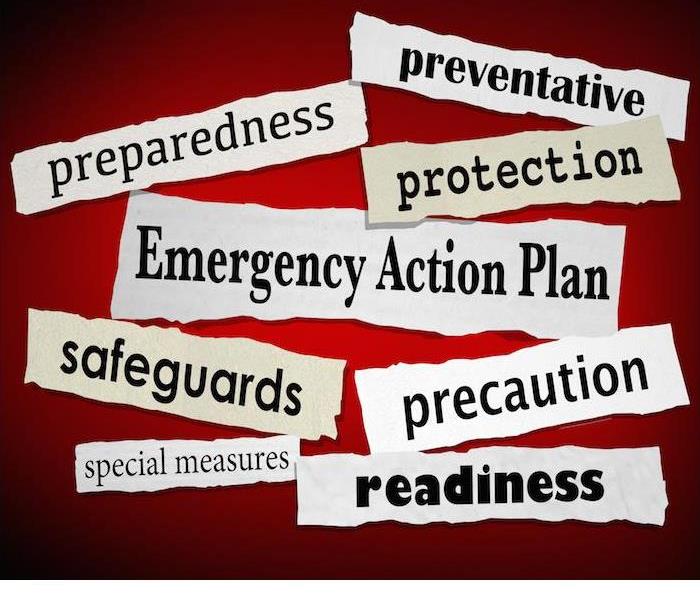preparedness and readiness sayings in bold lettering with red background